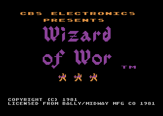 Wizard of Wor title screen for Atari 5200